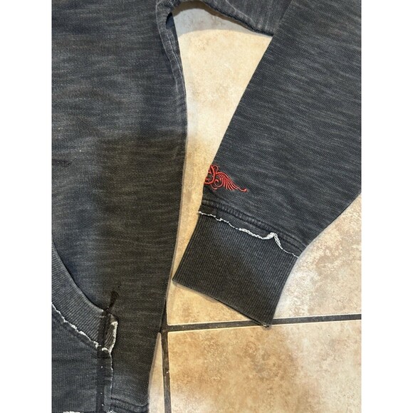 Vintage Billabong Zip Up Hoodie Grunge Skull Cybergoth y2k 2000s Emo Skater - Picture 3 of 7